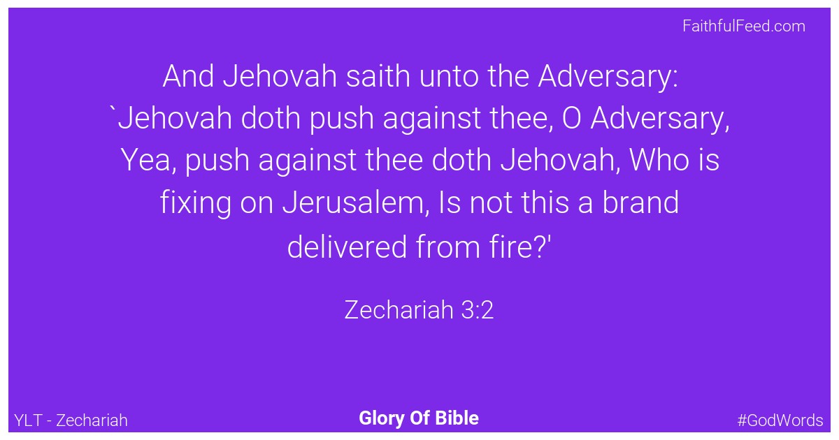 Zechariah 3:2 - Ylt