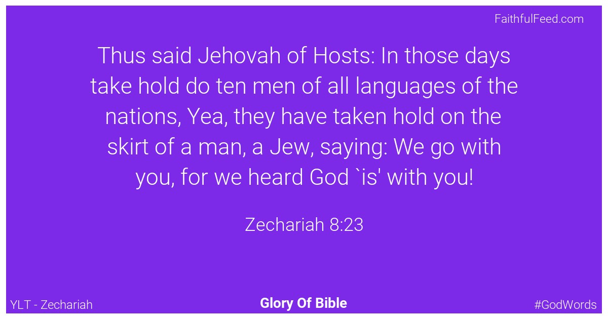 Zechariah 8:23 - Ylt