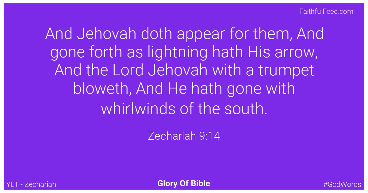 Zechariah 9:14 - Ylt