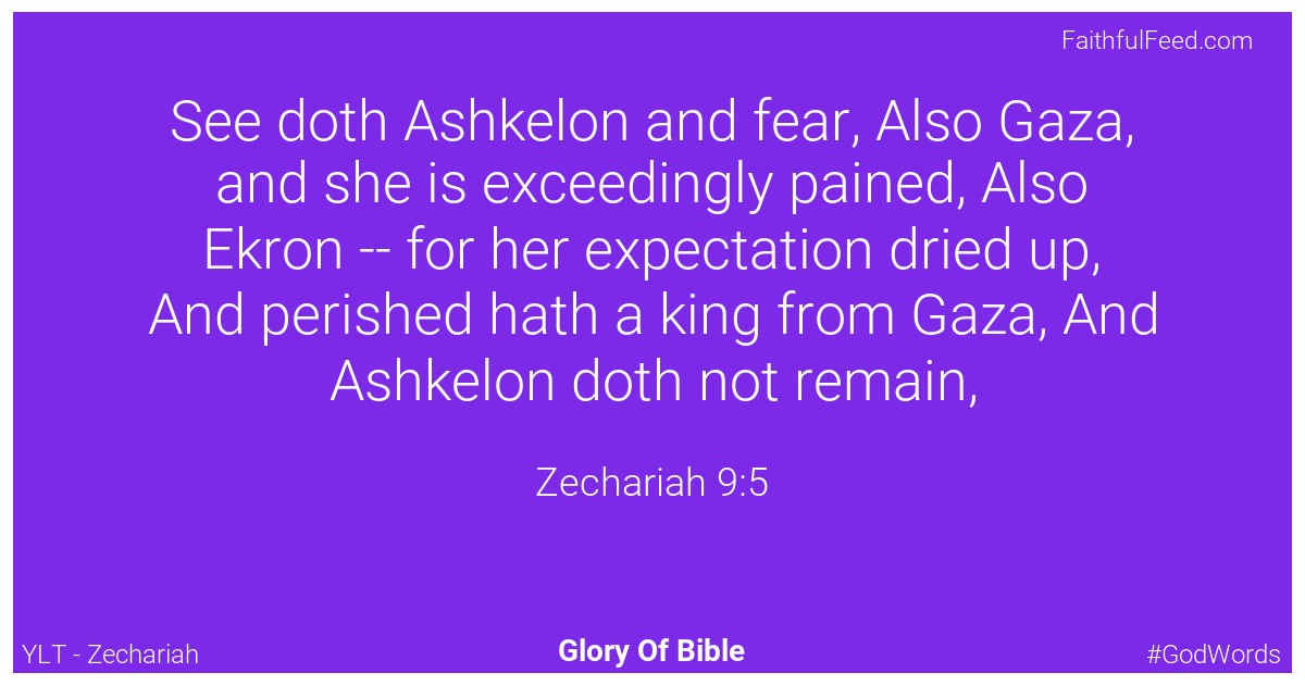 Zechariah 9:5 - Ylt