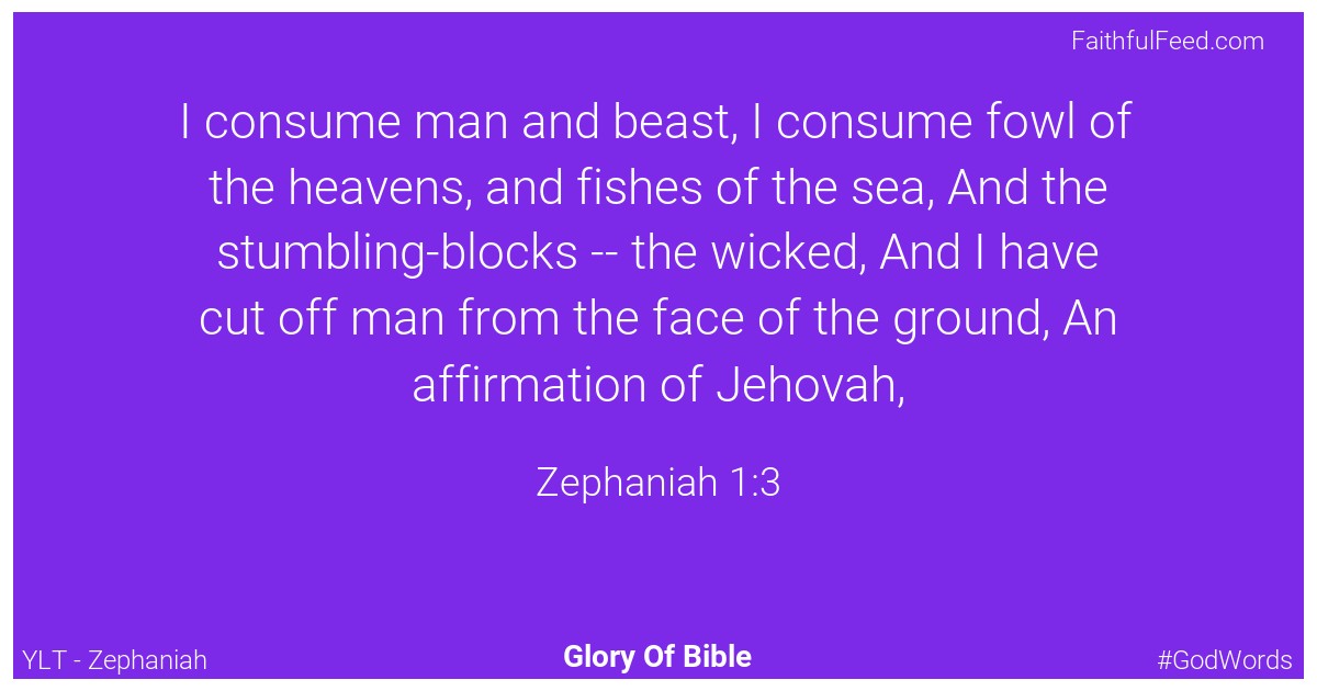 Zephaniah 1:3 - Ylt