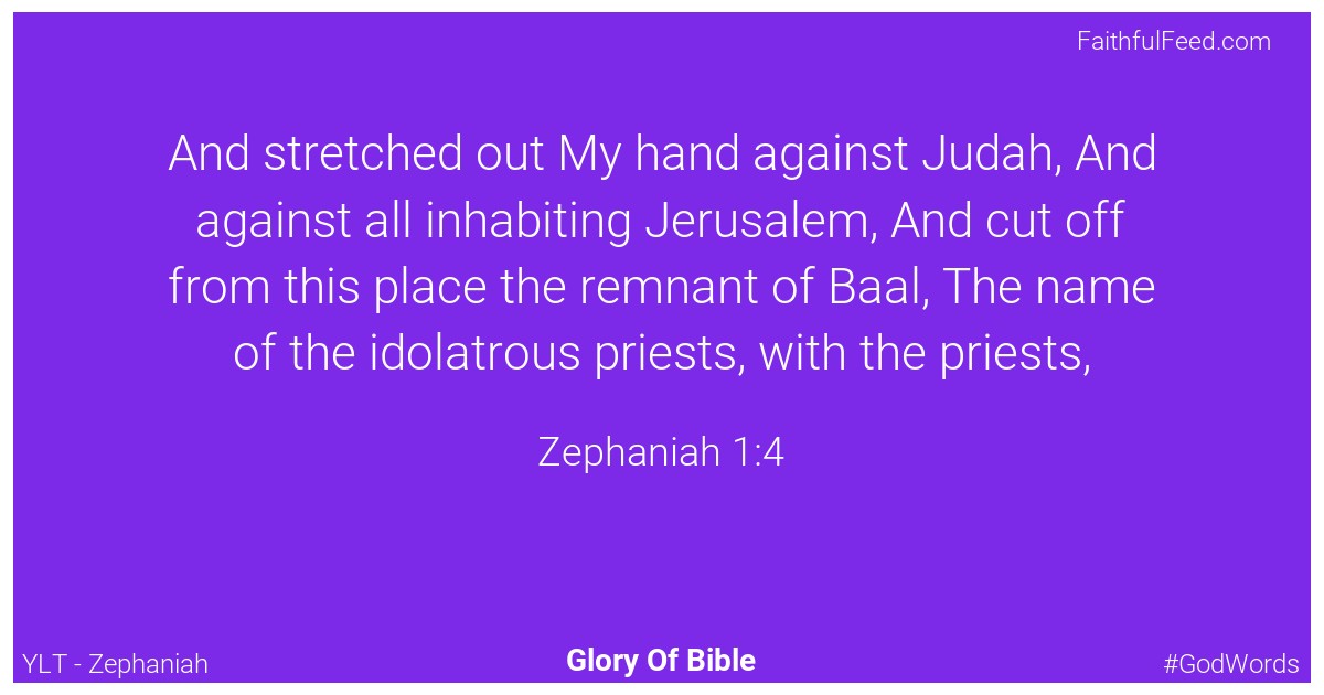 Zephaniah 1:4 - Ylt