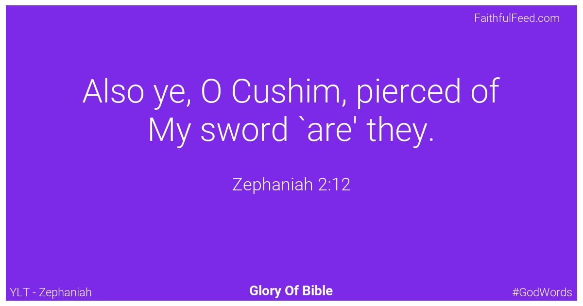 Zephaniah 2:12 - Ylt